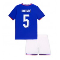 Frankreich Jules Kounde #5 Fußballbekleidung Heimtrikot Kinder EM 2024 Kurzarm (+ kurze hosen)